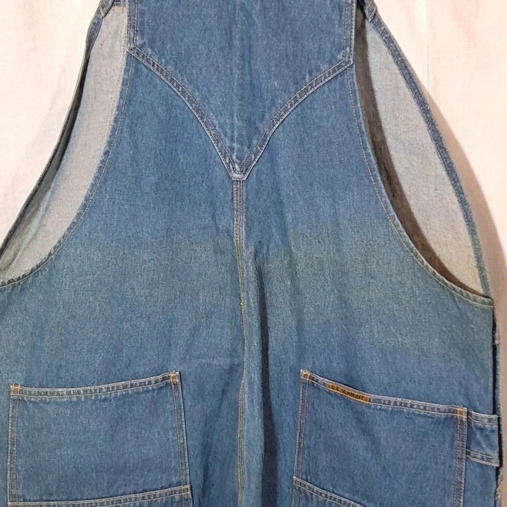 C.E. Schmidt Bib Overalls Mens 42x30 Blue New Cotton Carpenter Workwear T94420SW